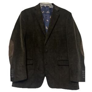 Chaps Ralph Lauren Mens 44R Corduroy Brown Blazer Elbow Patches Sport Suit Coat